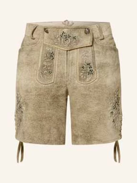 Spieth & Wensky Spodnie Skórzane W Stylu Ludowym Flower braun