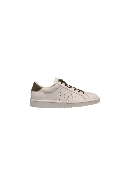 Sneakersy Panchic sznurowane skórzane białe