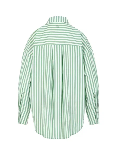 Coster Copenhagen Bluză Harper verde alb