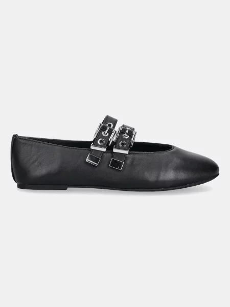 MICHAEL Michael Kors baleriny skórzane Rowen Flex Ballet czarny