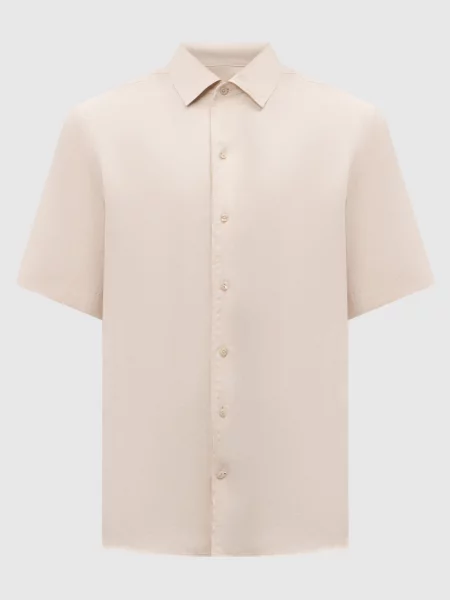 Сорочка з льону Agnona бежева