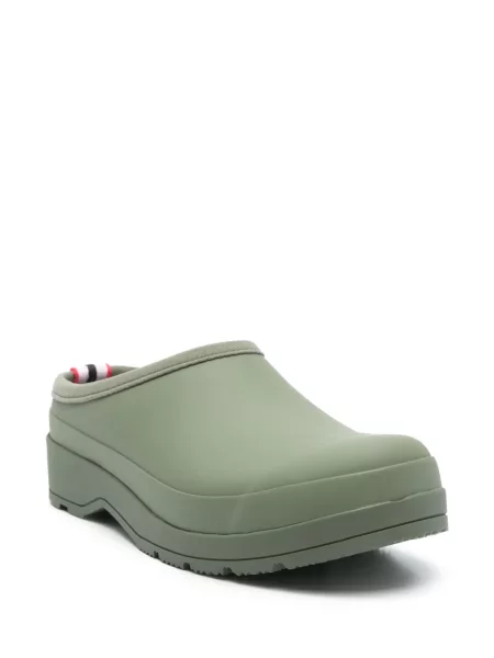 Papuci tip mules Hunter cu imagine verde