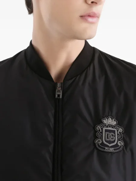 Яке тип бомбър Dolce & Gabbana бродирано черно