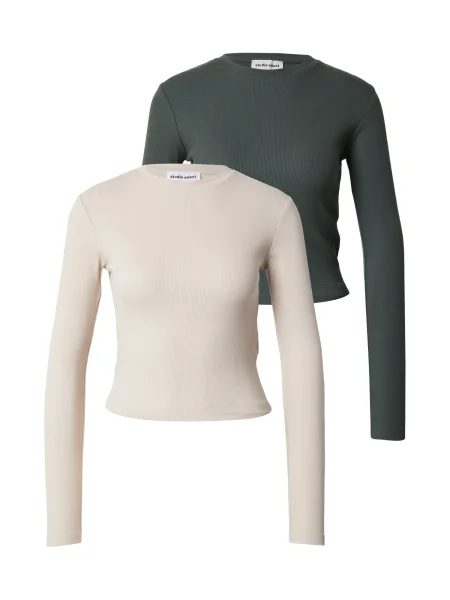 Studioselect Tricou Betty / verde închis bej