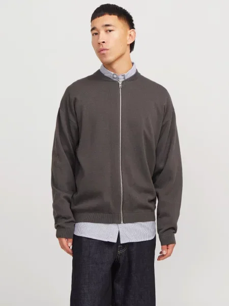 JACK & JONES Kardigán JWHCALVIN' sivá