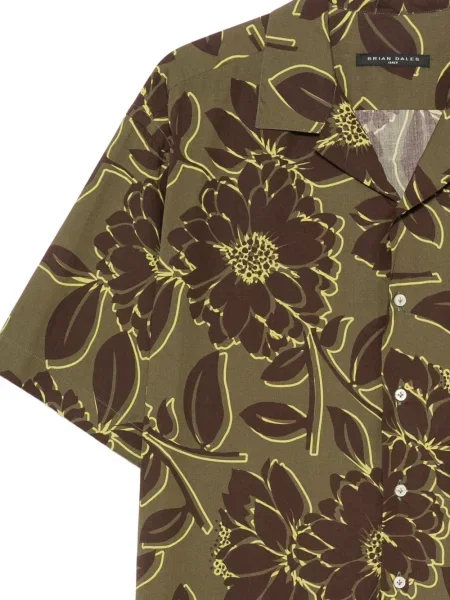 Scurt cămașă Brian Dales cu model floral cu imagine verde
