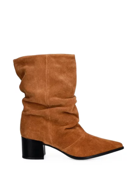 Botine Copenhagen din piele de căprioară maro