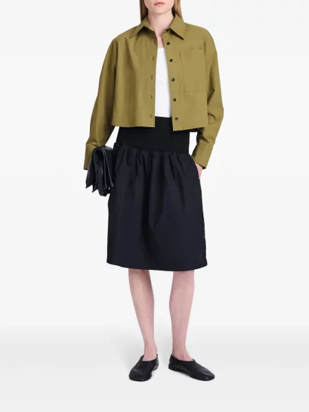 Риза Proenza Schouler White Label поплин изрязани бяло