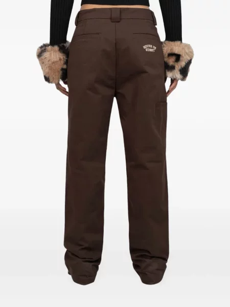 Pantaloni House Of Sunny cu broderie maro