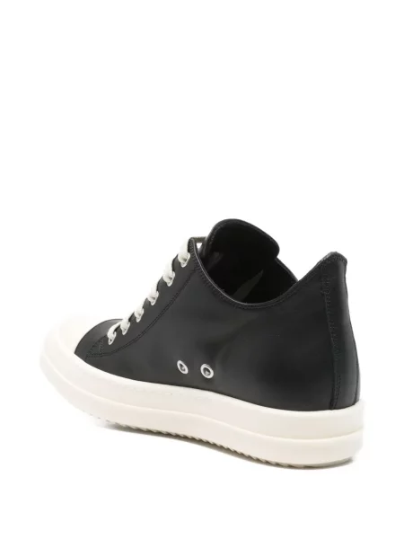 Sneakerși Rick Owens cu șireturi din piele negru