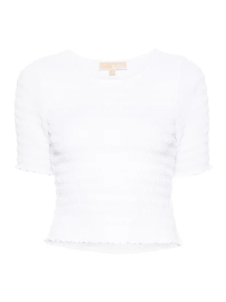 Koszulka Michael Kors z żabotem biała