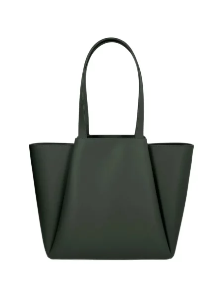 Geantă shopper Kaai din piele verde