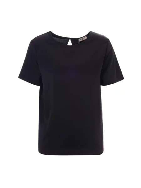 Satynowa koszulka Max Mara czarna