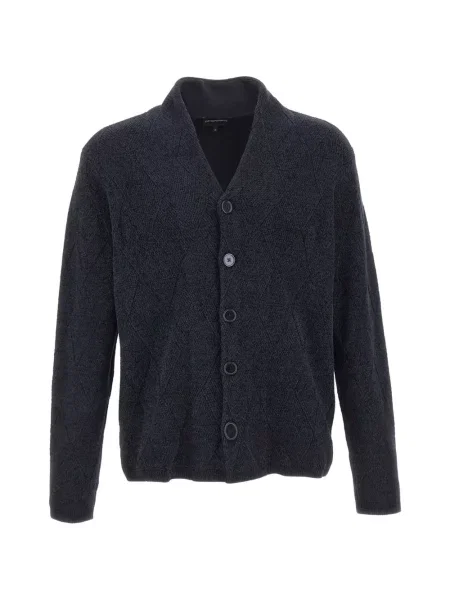 Cardigan Emporio Armani de lână albastru