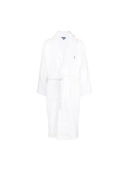 Szlafrok Polo Ralph Lauren frotte biały