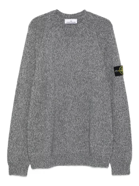 Пуловер Stone Island с кръгло деколте камъни сиво