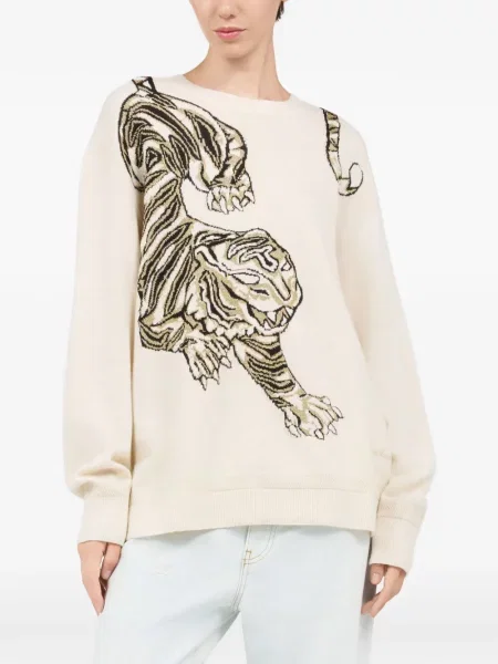 Pulover Roberto Cavalli cu dungi de tigru