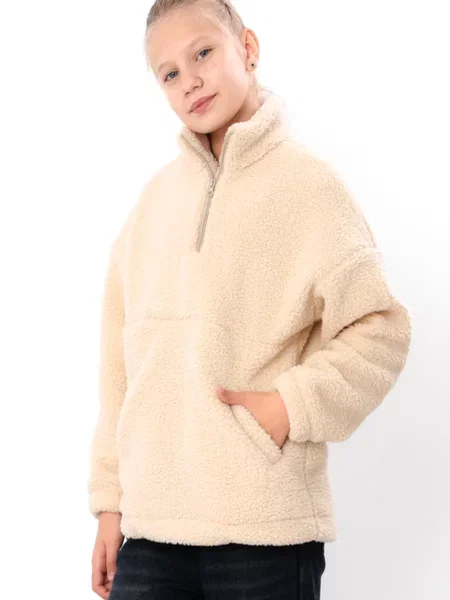 Дитячий Джемпер Носи своє штучне хутро бежевий