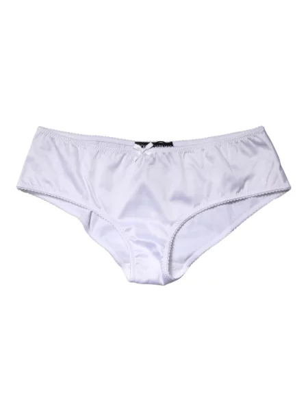 Jedwabne majtki briefs Dolce And Gabbana białe