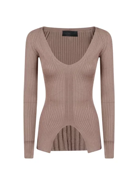 Dzianinowy sweter Dondup brązowy