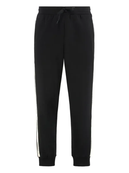 Pantaloni Ea7 Emporio Armani cu dungi negru