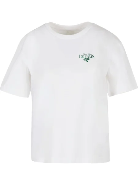 Miss Tee Tricou Grow Your Dreams And Plants verde alb