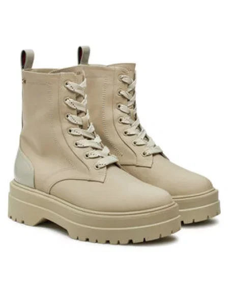 Kotníkové boty Tommy Hilfiger béžové