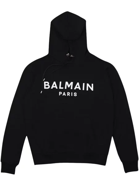Суичър с качулка Balmain черно