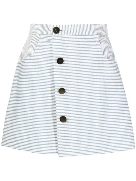 Fustă Bambah cu dungi cu imagine alb