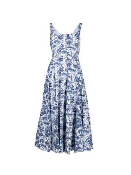 Rochie midi Staud albastru