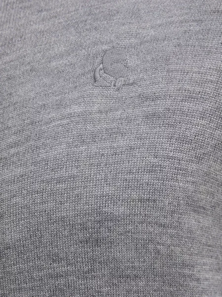Pulover Karl Lagerfeld cu broderie gri