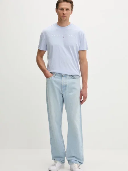 Tommy Jeans tričko pánske modrá