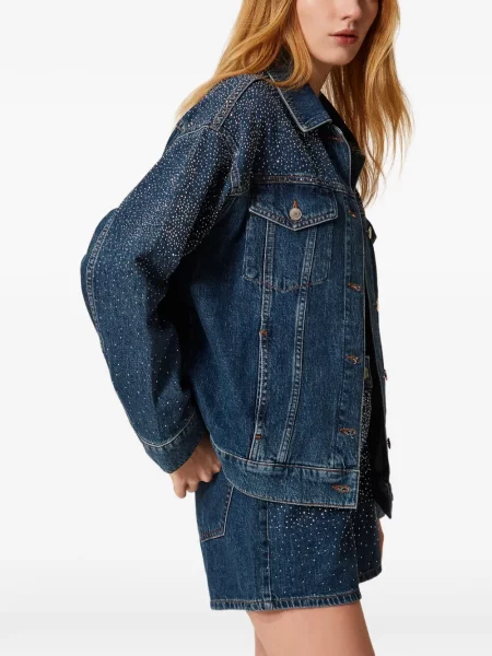 Geacă de blugi Twinset albastru