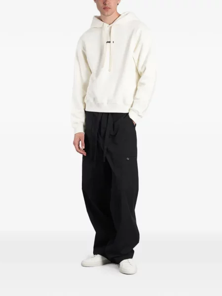 Hanorac cu glugă Jil Sander cu imagine cu cordon