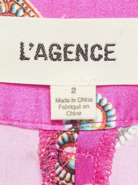 Pantaloni L'agence de mătase roz
