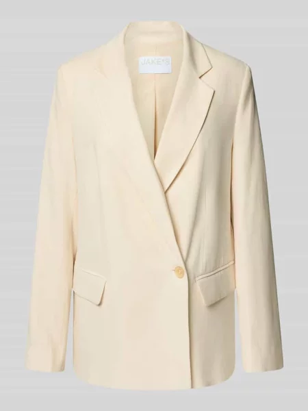 Żakiet o kroju relaxed fit z mieszanki z z patką Jake*s Collection beżowa