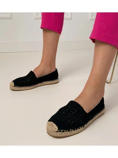 Еспадрили D/ceo на платформе с дантела черно