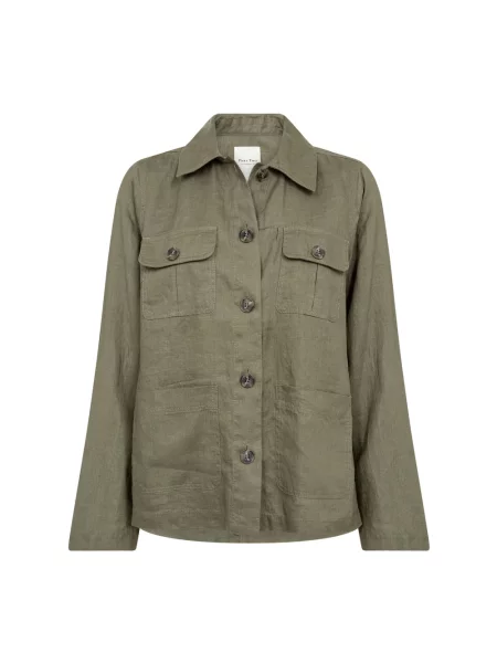 Lniana kurtka Part Two zielona