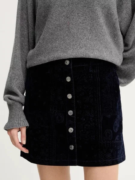 Guess fustă de catifea SERENA