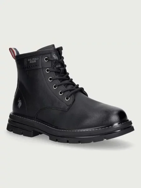 U.S. Polo Assn. férfi bőr bokacsizma fekete