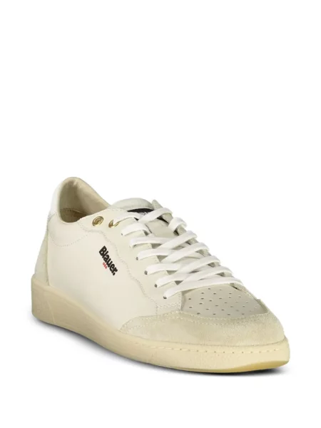 Fűzős bőr sneaker Blauer fehér
