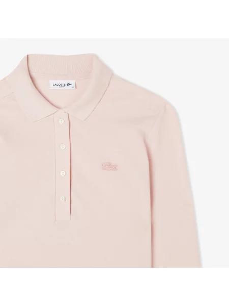 Lacoste Koszulka Polo Slim Fit Z Elastycznego Piqué różowa