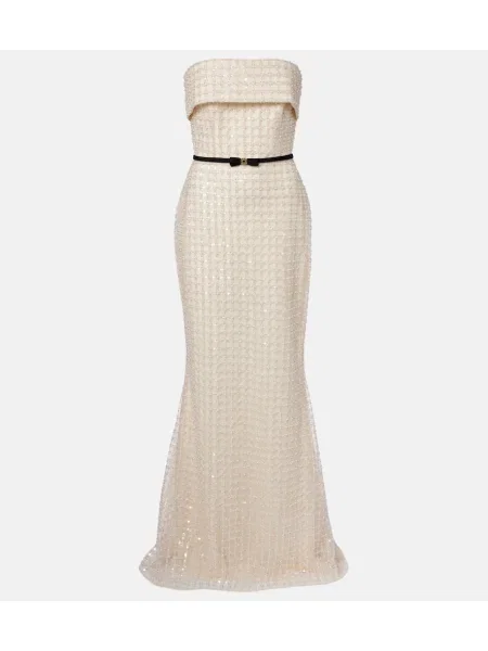 Rochie Elie Saab de mătase alb