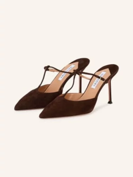 Aquazzura Klapki Sorbonne braun