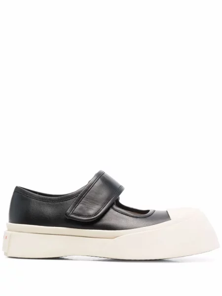 Sandale Marni din piele slip-on chunky negru