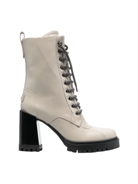 Buty trekkingowe Furla skórzane trekkingowe szare