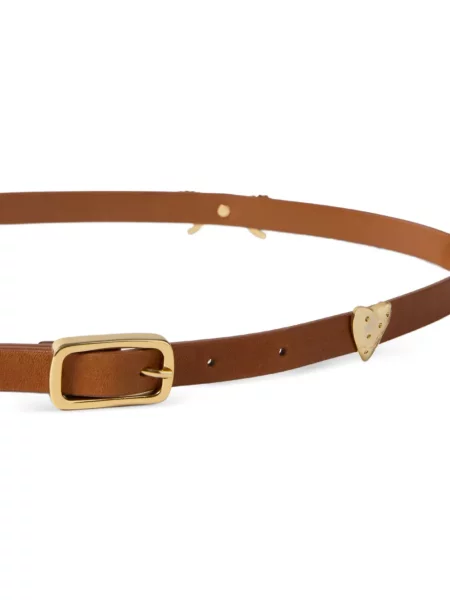 Cu centură curea Claudie Pierlot din piele maro