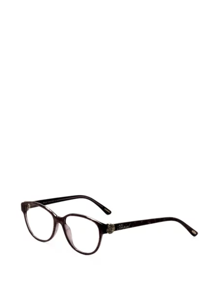 Ochelari de soare Chopard cu imprimeu geometric din dantelă negru
