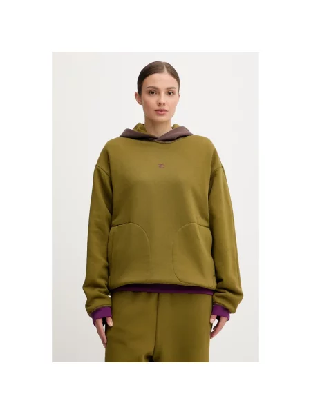 Bluza z kapturem Emporio Armani Ea7 z kapturem brązowa