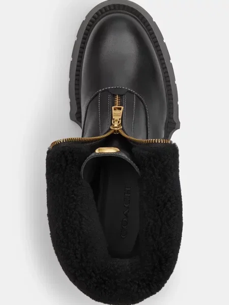 Ботинки Coach на платформе черные